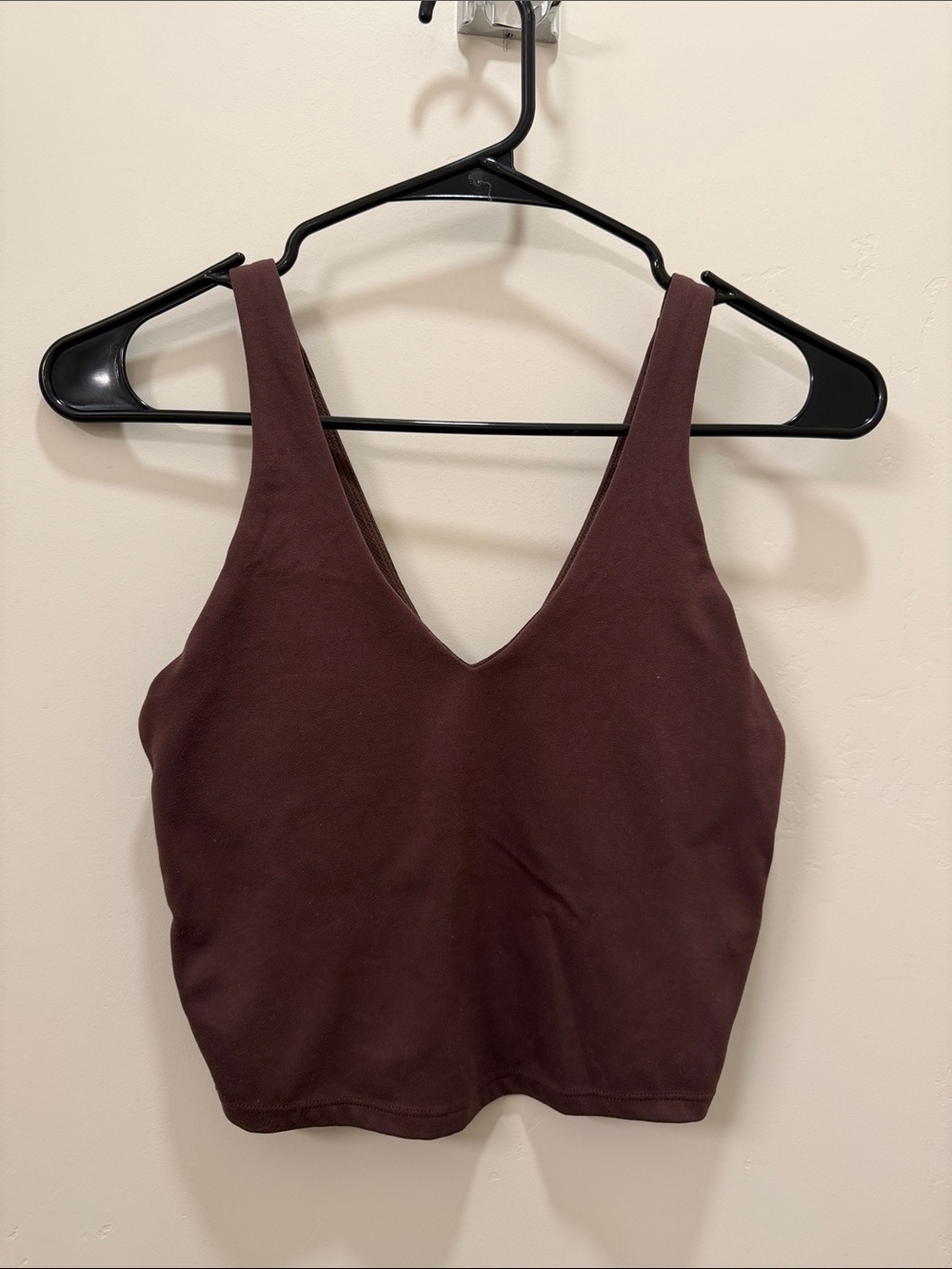 all in motion Brown V-Neck Cropped Tank